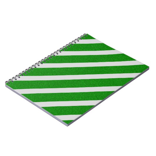 Green Stripe Glitter Notitieboek (Linkerzijde)