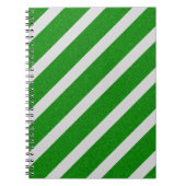 Green Stripe Glitter Notitieboek (Voorkant)