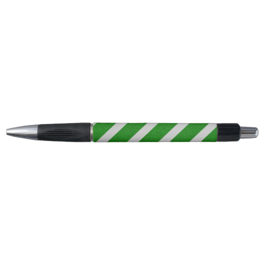 Green Stripe Glitter Pen (Voorkant)