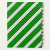Green Stripe Glitter Planner (Achterkant)