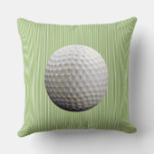 Green Stripe Golf Ball Jongens Geboorterecord Kussen (Achterkant)