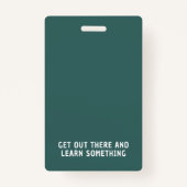 Green Stripe Homeschool Educator ID Badge (Achterkant)