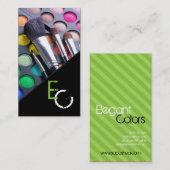 Green Stripe Make-up Artist Palette Visitekaartje (Voorkant / Achterkant)