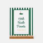 Green Stripe Master Golf Sweet Dessert Sign Acryl Bord (Voorkant)