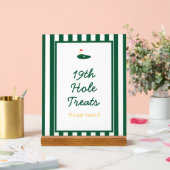 Green Stripe Master Golf Sweet Dessert Sign Acryl Bord (Huwelijk)