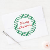 Green Stripe Merry Stickers (Envelop)