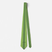 Green Stripe Monogrammed Stropdas (Voorkant)