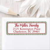 Green Stripe Return Address Etiket (Insitu)