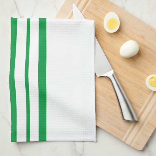 Green Stripe Theedoek (Quarter Fold)