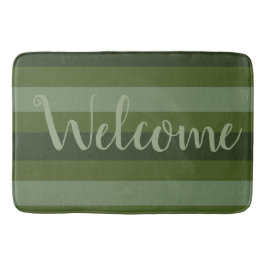 Green Stripe Welkom Mat Kies uw maat