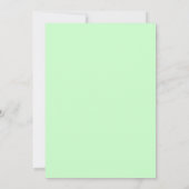 Green Striped Afstuderen Invitation Kaart (Achterkant)