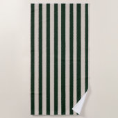 Green striped beach towel strandlaken (Voorkant)