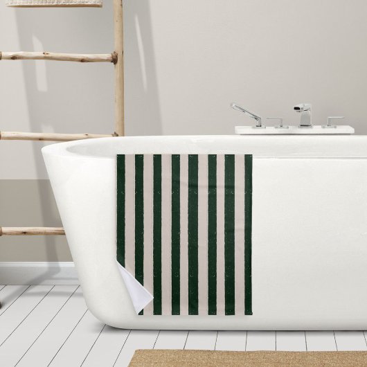 Green striped beach towel strandlaken