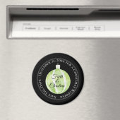 Green Striped kerstversiering/Save the Date Magneet (Insitu (Vaatwasser))