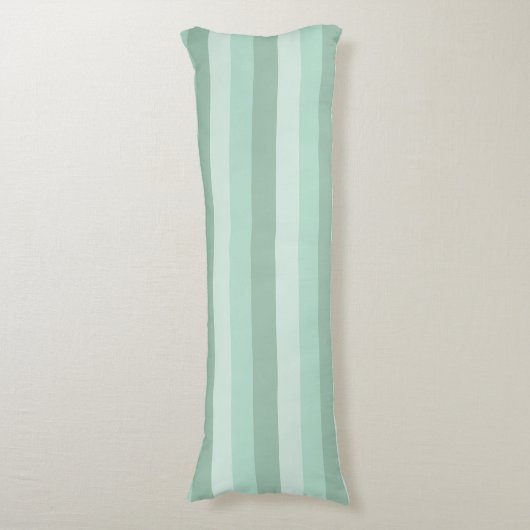 Green Striped Ombre Lichaamskussen (Voorkant Verticaal)