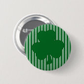Green Striped Shamrock Button (Voorkant /achterkant)