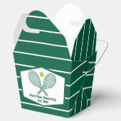 Green Striped Tennis Custom Country Club Fortune Bedankdoosjes (Geopend)