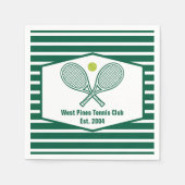 Green Striped Tennis Custom Country Club Servet (Voorkant)