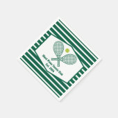 Green Striped Tennis Custom Country Club Servet (Hoek)