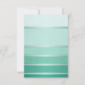 Green Striped Tone on Tone Wedding RSVP Card Kaart (Achterkant)