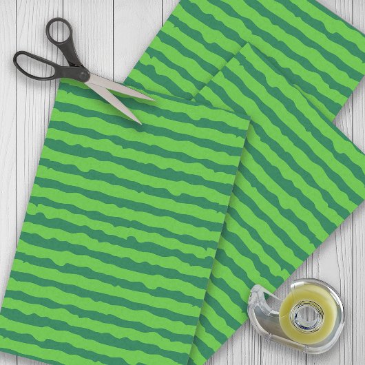 Green Striped Watermelon Tissuepapier