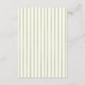 Green Striped Wedding Details Informatiekaartje (Achterkant)