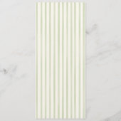 Green Striped Wedding Flat Menu (Achterkant)