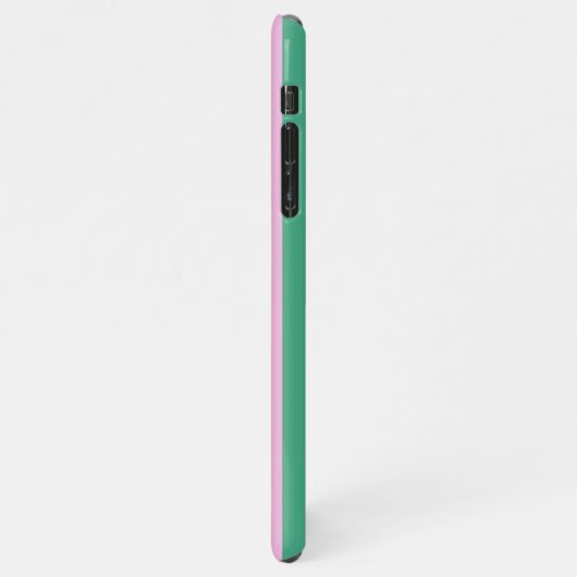 Green Stripes and Soft Pink iPhone 11 Pro Max Case iPhone Hoesje (Linkerkant)
