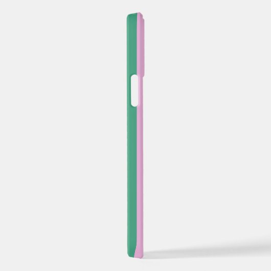 Green Stripes and Soft Pink iPhone 12 Pro Case iPhone Hoesje (Rechterkant)