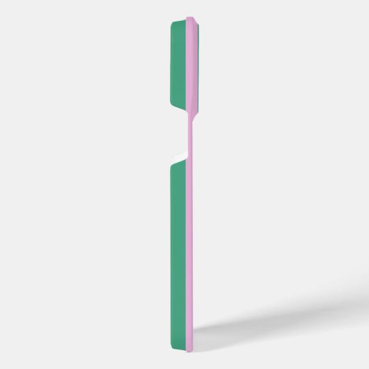 Green Stripes and Soft Pink iPhone 14 Pro Max Case iPhone Hoesje (Rechterkant)