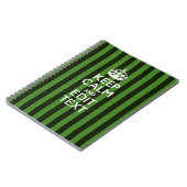 Green Stripes Decor Keep Calm Jouw tekst Notitieboek (Linkerzijde)