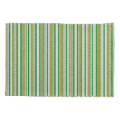 Green Stripes Glitter Kussensloop (Achterkant-Links)