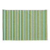 Green Stripes Glitter Kussensloop (Achterkant-Rechts)