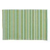 Green Stripes Glitter Kussensloop (Voorkant-Links)