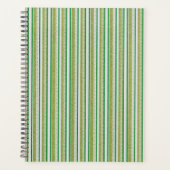 Green Stripes Glitter Planner (Voorkant)