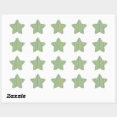 Green Stripes Glitter Ster Sticker (Vel)