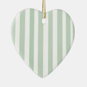 Green Stripes Heart Ornament (Rechts)