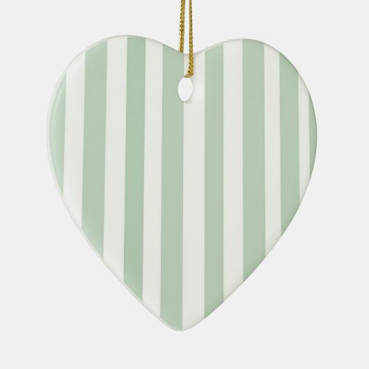Green Stripes Heart Ornament (Rechts)