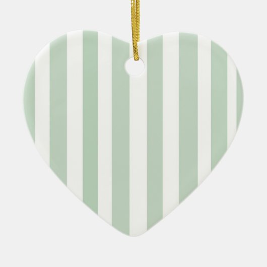Green Stripes Heart Ornament (Voorkant)