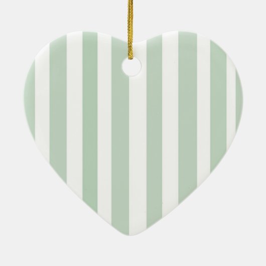 Green Stripes Heart Ornament (Achterkant)