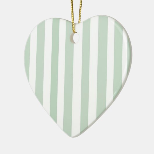 Green Stripes Heart Ornament (Links)