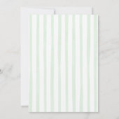 Green Stripes Herfst Boy Gevist Baby shower Kaart (Achterkant)