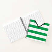 Green Stripes Jersey Sjabloon Notitieboek Soccer (Binnen)