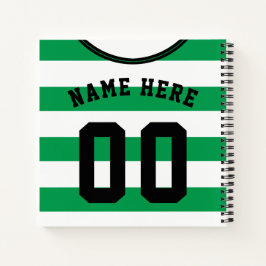 Green Stripes Jersey Sjabloon Notitieboek Soccer