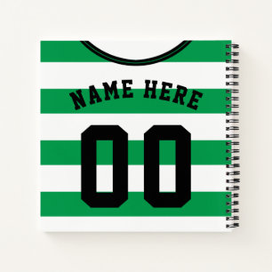 Green Stripes Jersey Sjabloon Notitieboek Soccer