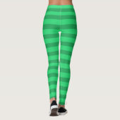 Green Stripes Kersthalloween Leggings (Achterkant)