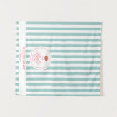 Green Stripes Logo Table Pop Up Shop Vendor Runner Wandkleed (Voorkant (horizontaal))