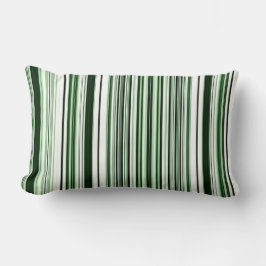 Green Stripes Lumbar Pillow Kussen