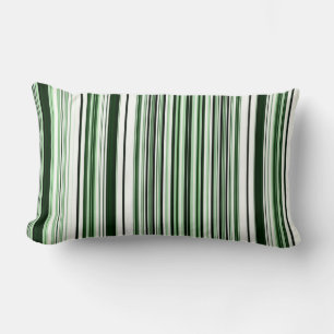 Green Stripes Lumbar Pillow Kussen