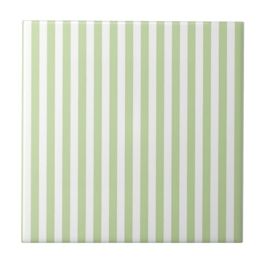 Green Stripes Pattern Minimal Modern Spring Summer Tegeltje (Voorkant)
